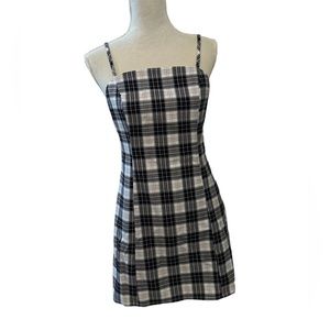 Empyre Mini Dress size Medium Black & White Plaid